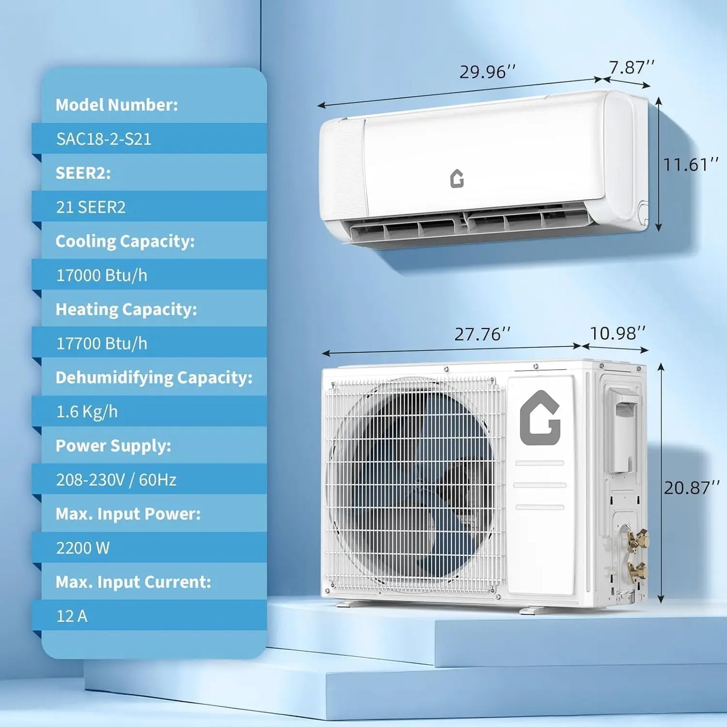 Acekool 18000 BTU Mini Split Air Conditioner