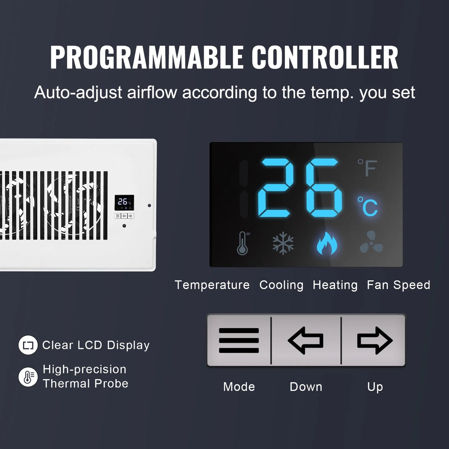 SucceBuy Register Booster Fan Quiet Vent