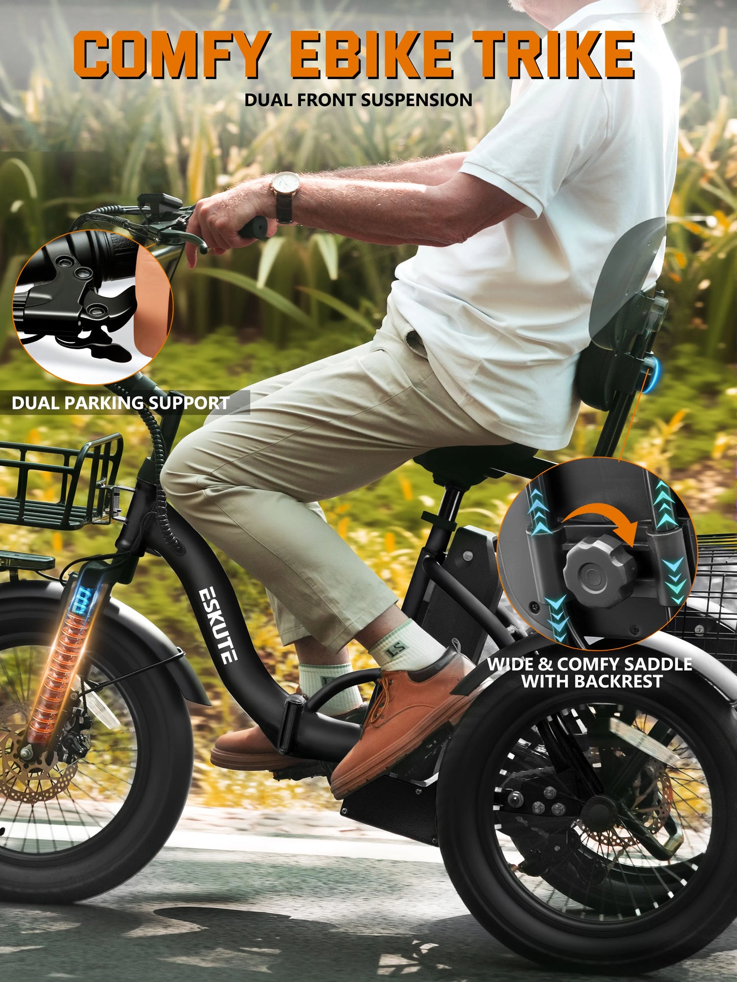 ESKUTE T300 Electric Bicycle Trike for Adults