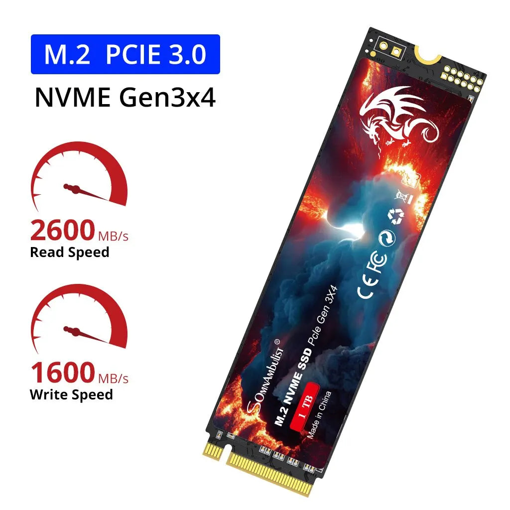 SomnAmbulist SSD M2 NVME 128GB 256GB 512GB 1TB SSD