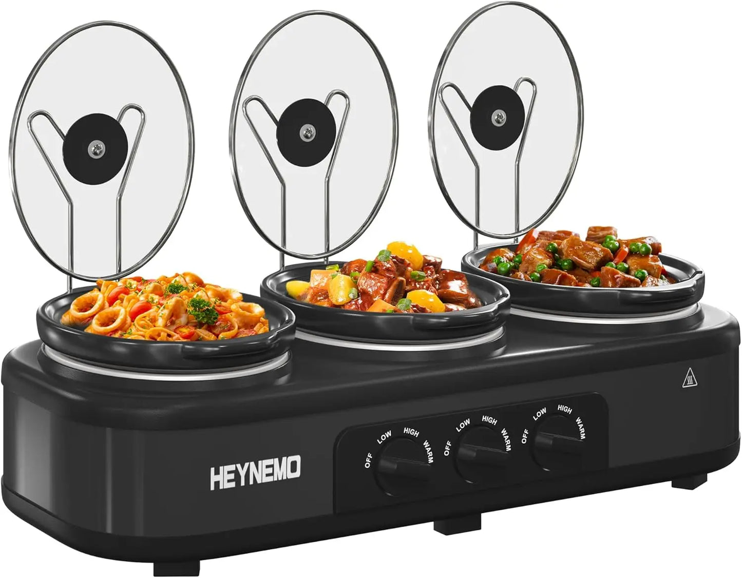 HEYNEMO Triple Slow Cooker