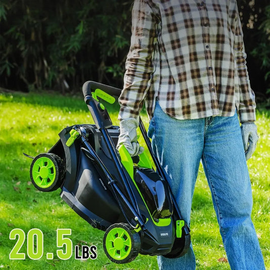 STEELITE 13-Inch Cordless Lawn Mower, 21V 4.0Ah Electric Mower