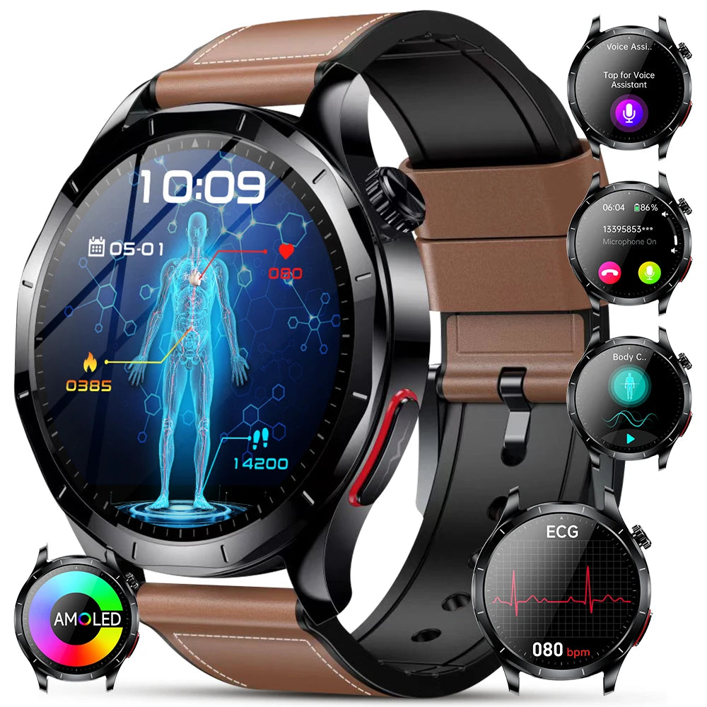 Marsyu ECG+PPG Health Diagnosis Smart watch Men's, Women's