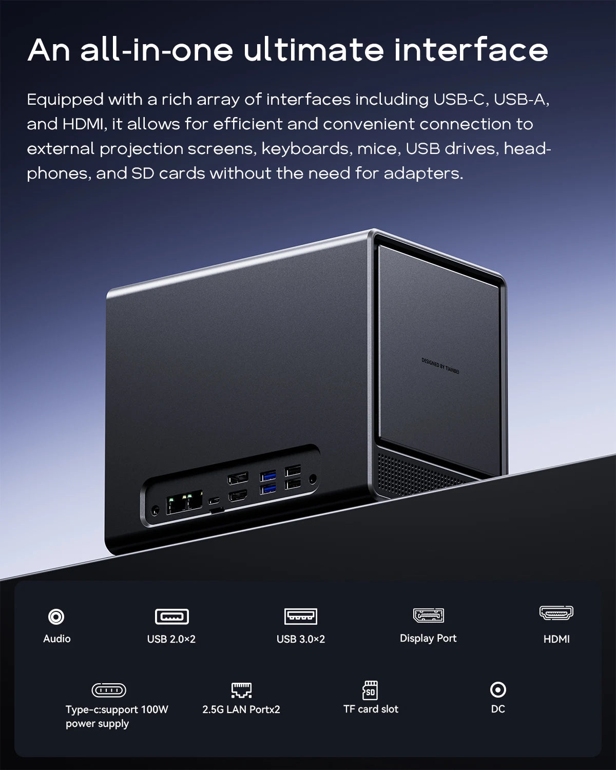 Aoostar Ryzen 7 5825U 4Bay Nas Mini Pc, No Ram No Ssd
