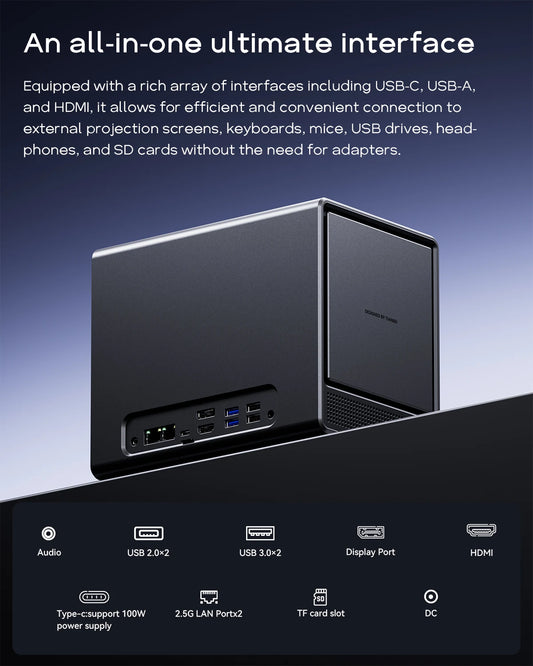 Aoostar Ryzen 7 5825U 4Bay Nas Mini Pc, No Ram No Ssd