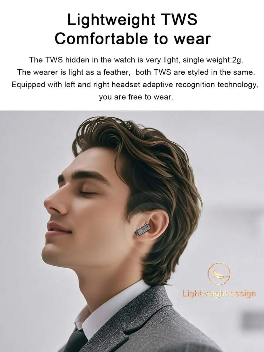 2-In-1 Smartwatch With Built-In Earbuds For Women Men