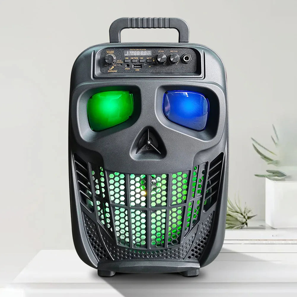 Skull Wireless Portable Speaker BT 5.0, 1 Mic Karaoke