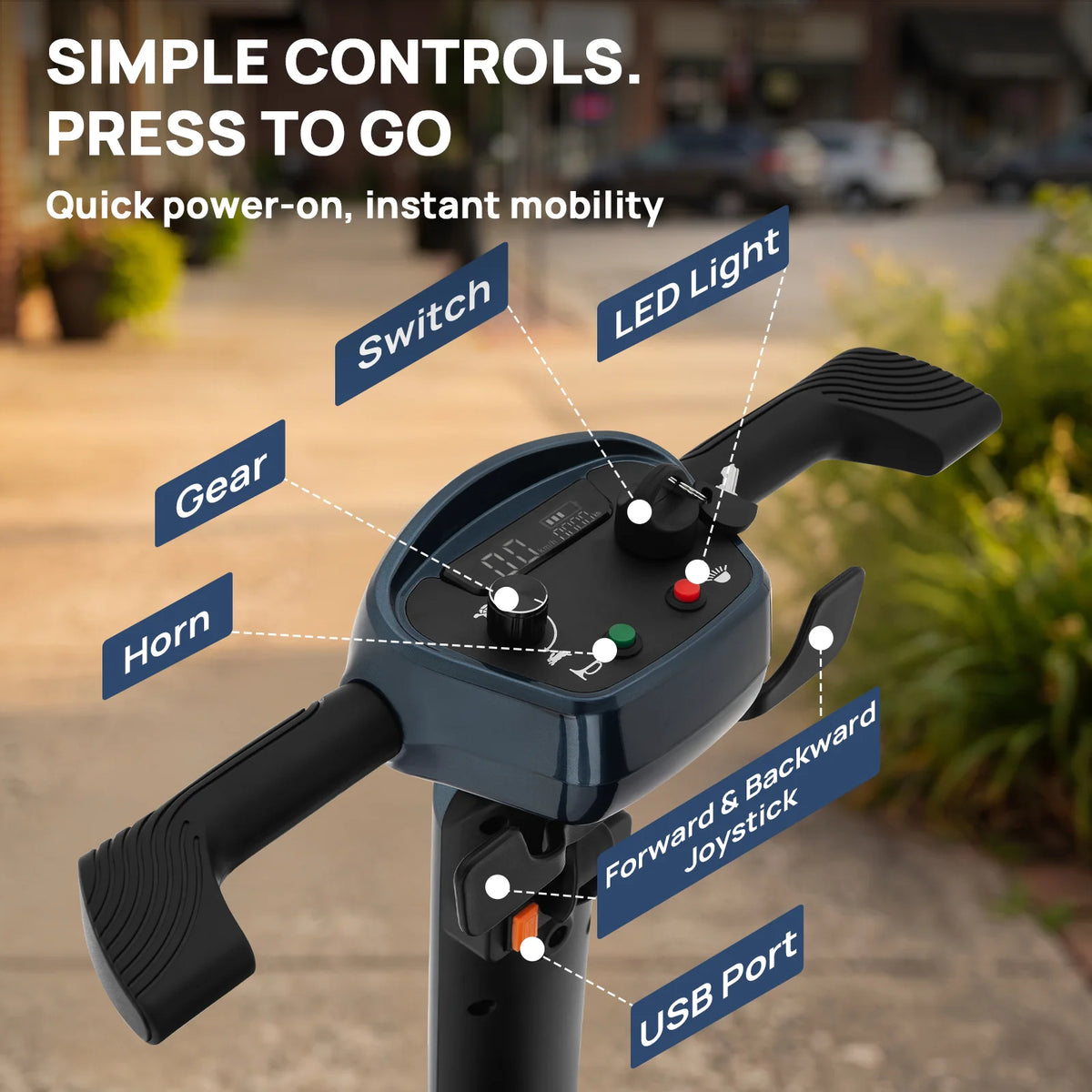 4-Wheel All-Terrain Mobility Scooter for Seniors