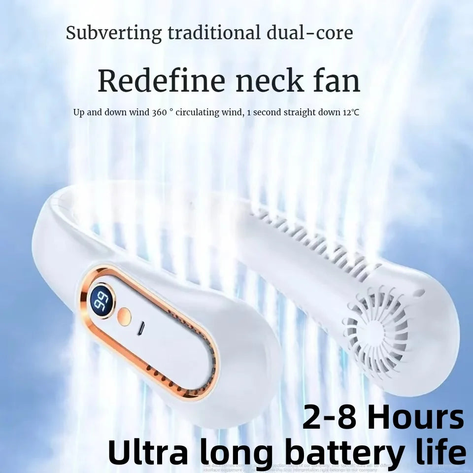 XIAO 8000mAh USB Hanging Neck Fan Portable Bladeless