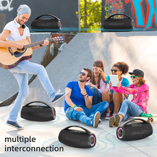 Zealot-S97 80W High Power Bluetooth Speaker Portable RGB c