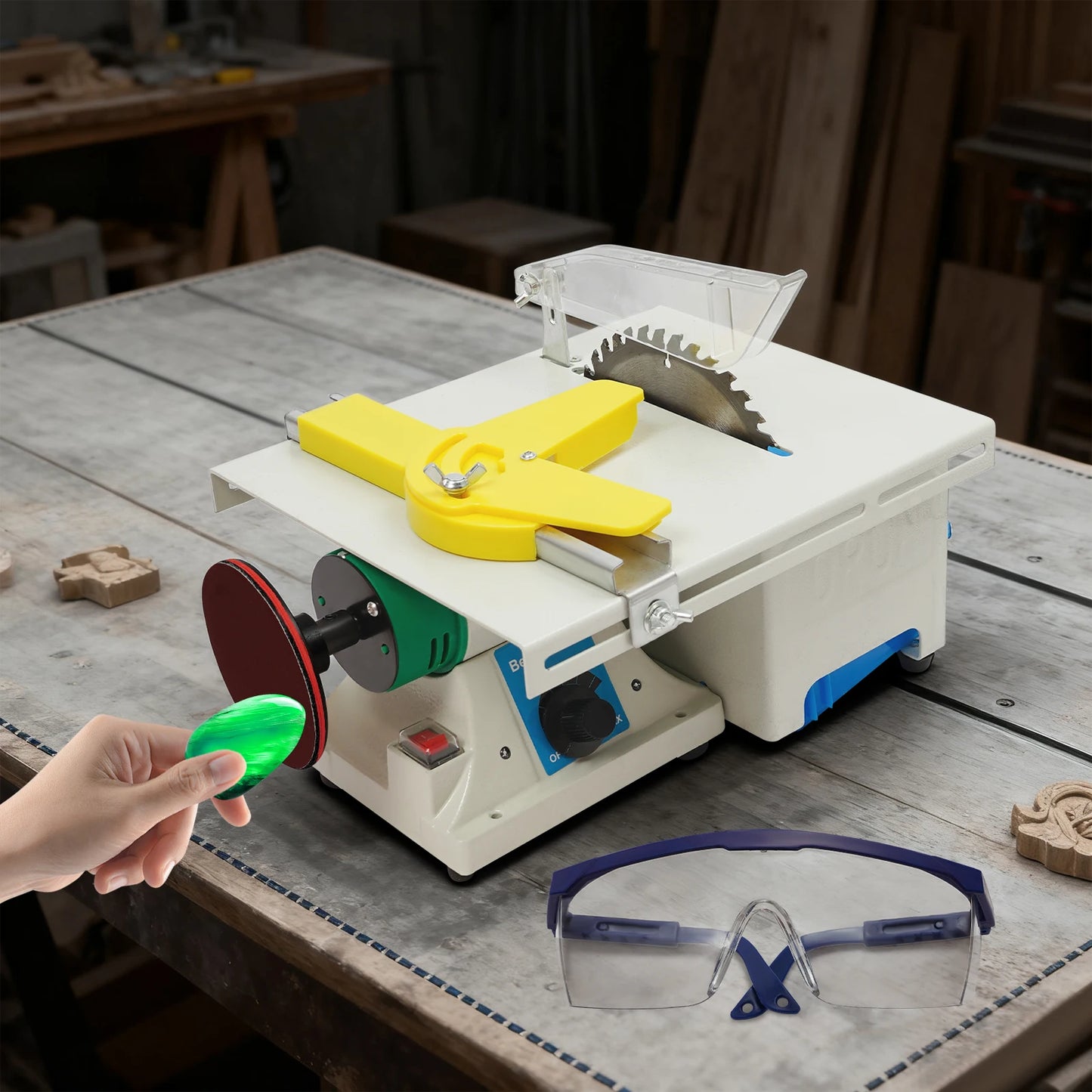 750w Mini Table Saw Jewelry Making Polisher W/Flex Shaft Multifunctional