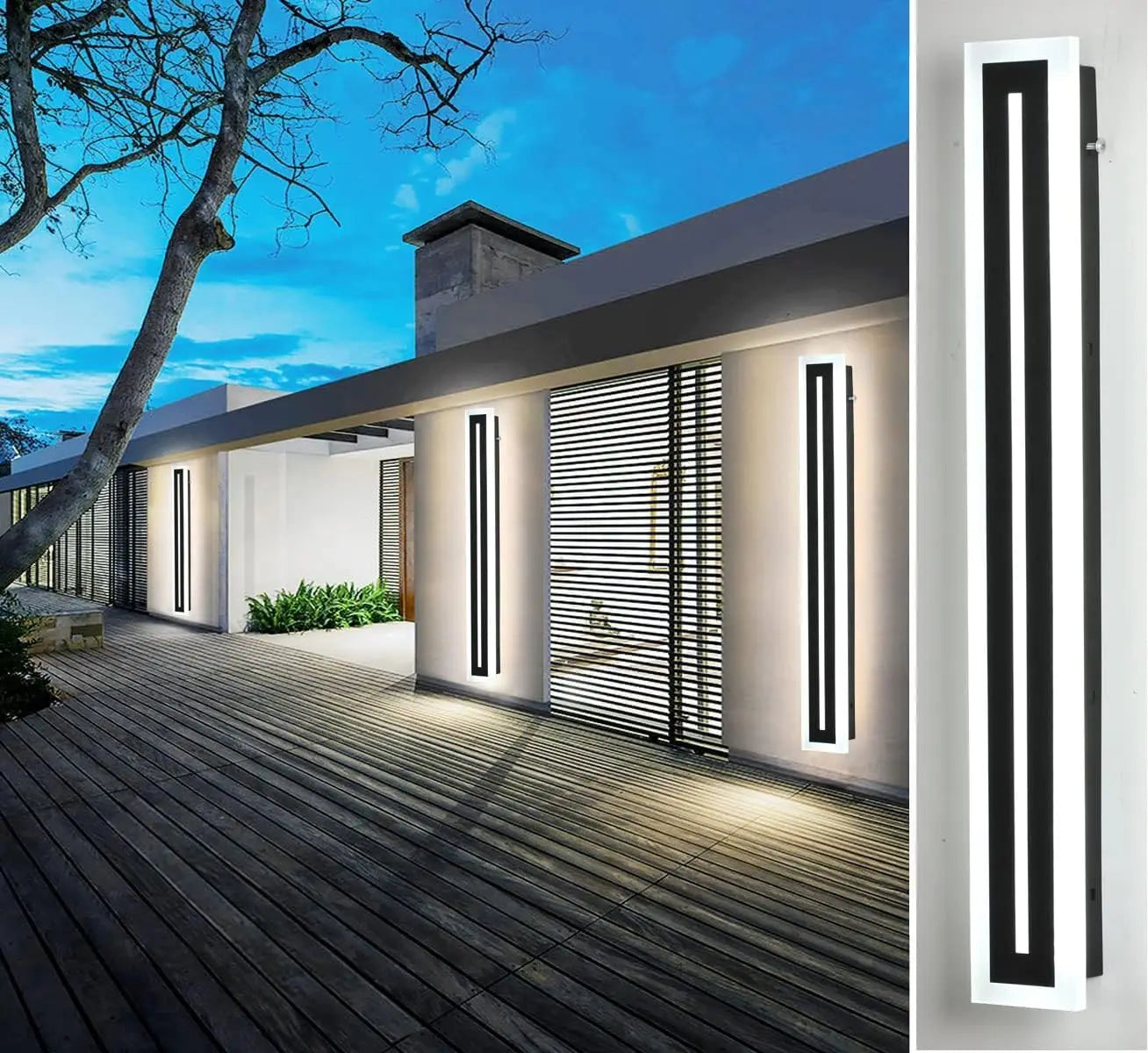 Outdoor Long Strip Modern LED Wall Lighting