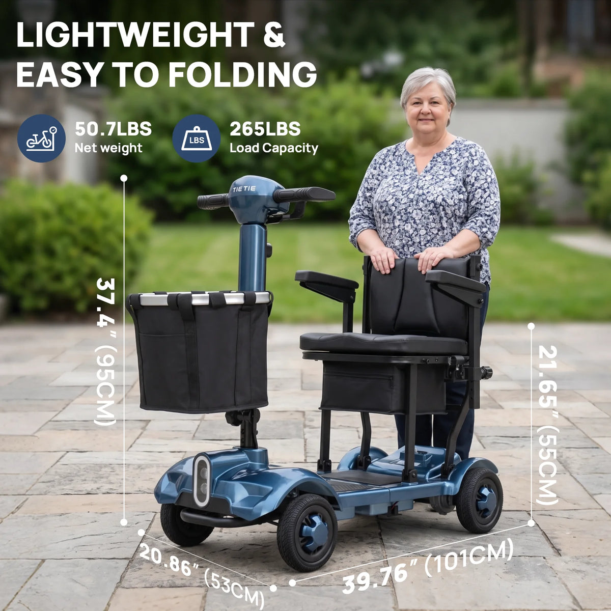 URLIFE X17 4 Wheel Folding Electric Senior Mobility Scooter