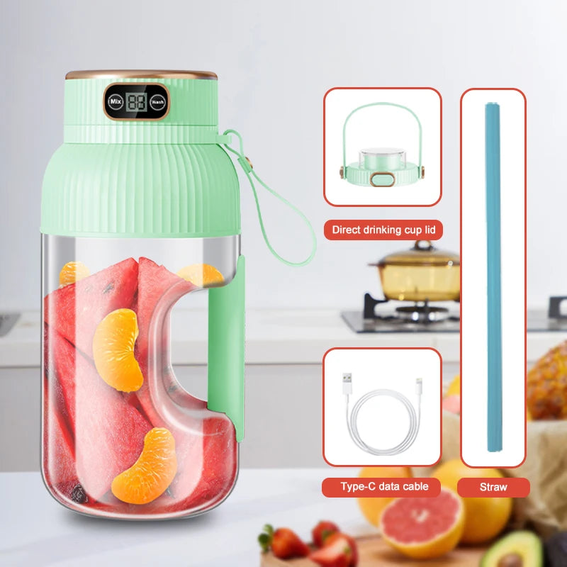 1000ML Portable Juicer Blender Fruit Juicer USB Charging Smoothie Blender