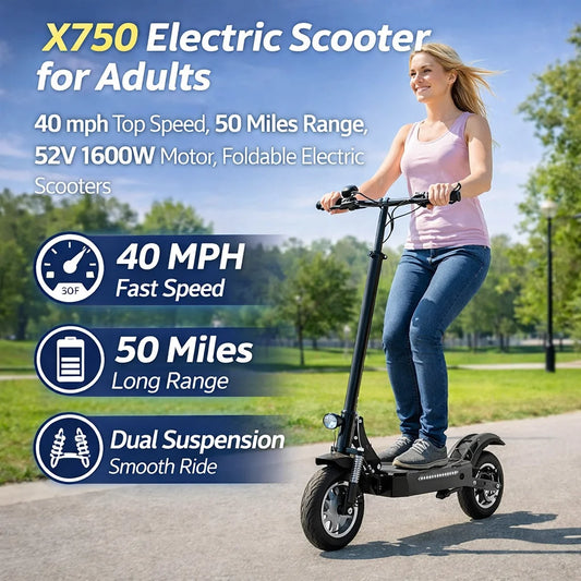 1600W Electric Scooter X750 52V20ah EABS Brakes