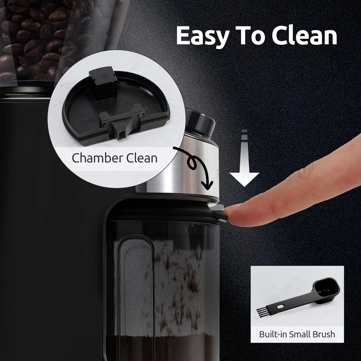 Coffee Grinder Burr Electric, Automatic Coffee Bean Grinder