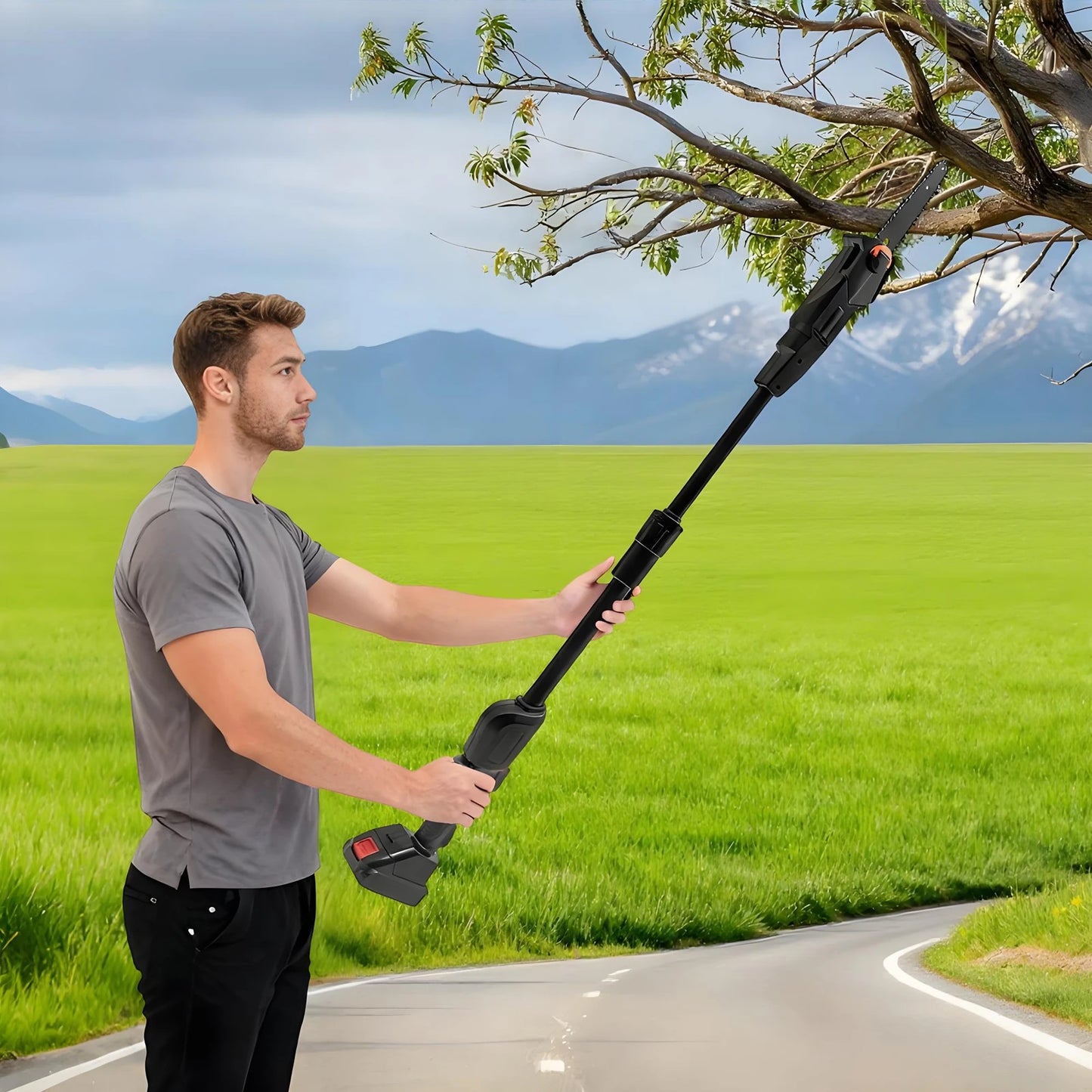 CNCEST Electric Extendable Chainsaw Cordless Pole Chainsaw