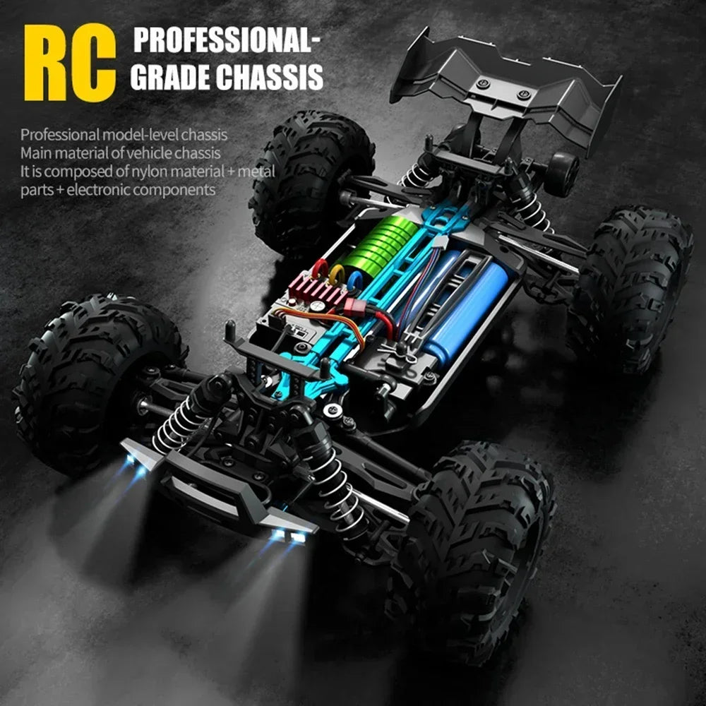 1:16 70KM/H 4WD RC Car With Led Lights 2.4G Radio