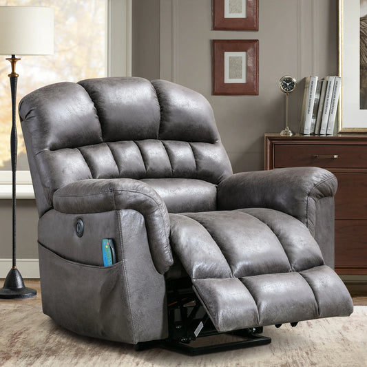 EBELLO Large Power Lift Recliner Chairs with Massage and Heat for Seniors