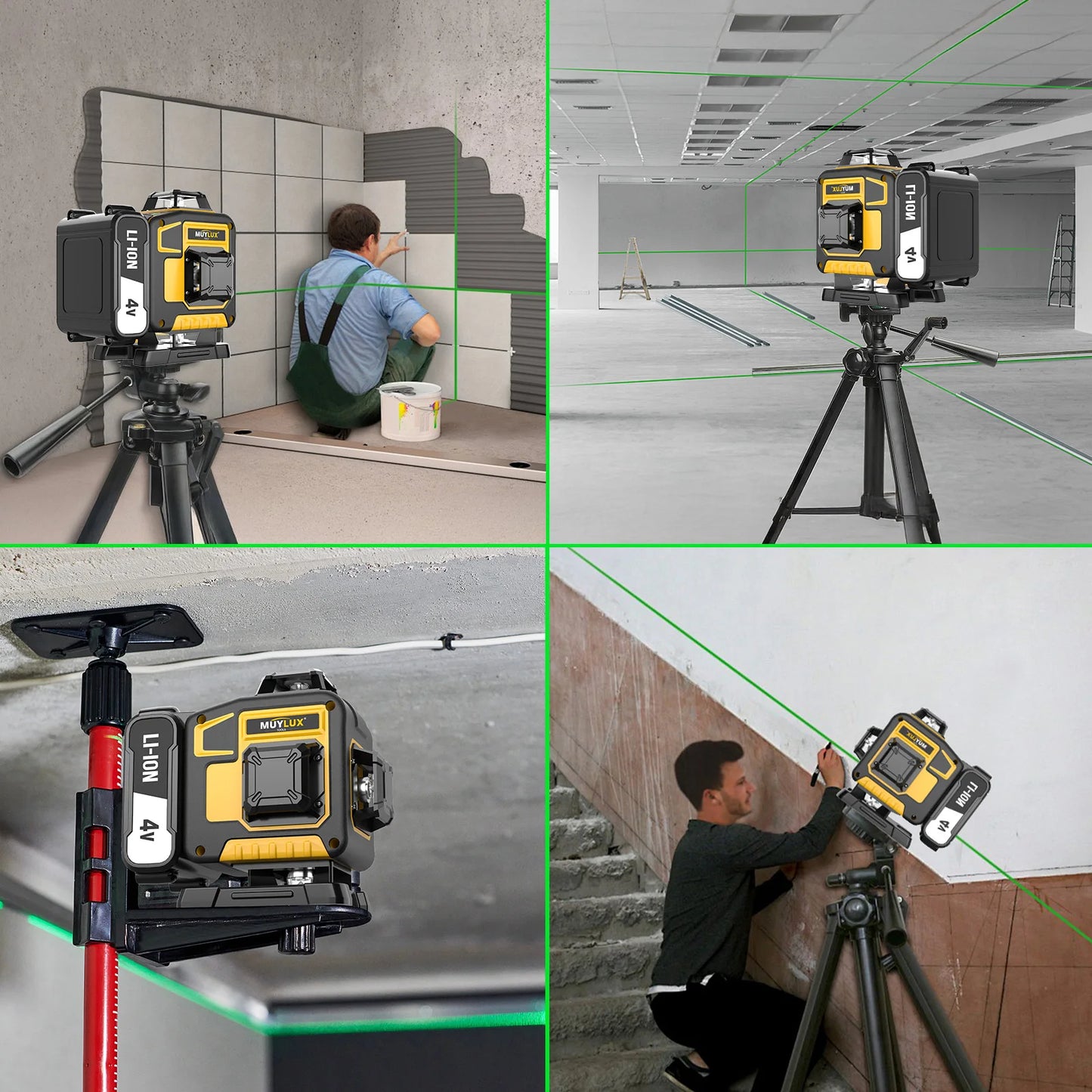 TEGATOK Professional 16-Line 4x360° Laser Level