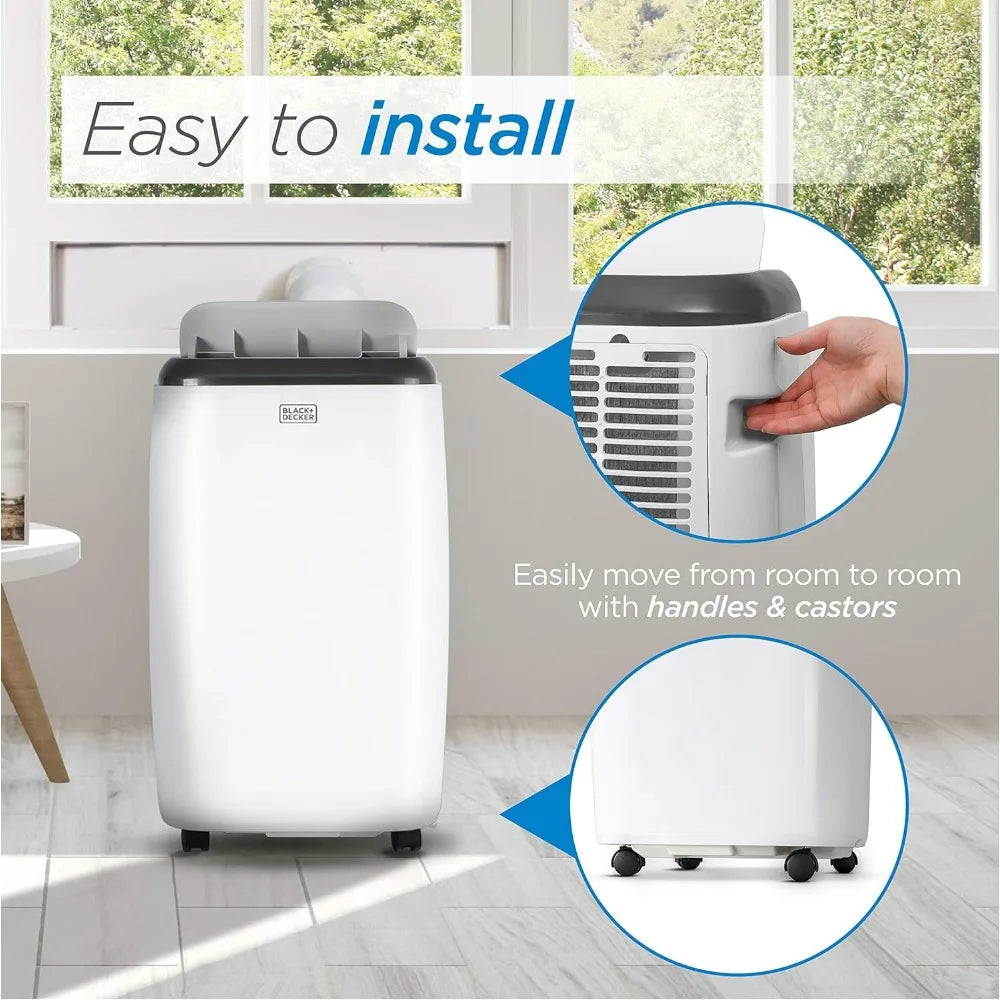 HAOYUNMA 8,000 BTU Portable Air Conditioner with Remote Control, White