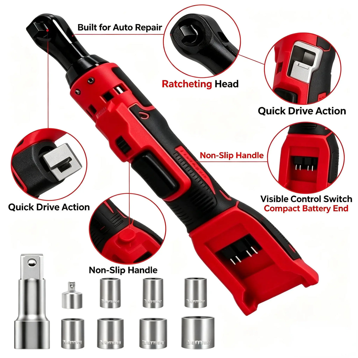 Side View Brushed Ratchet Wrench M-WALK