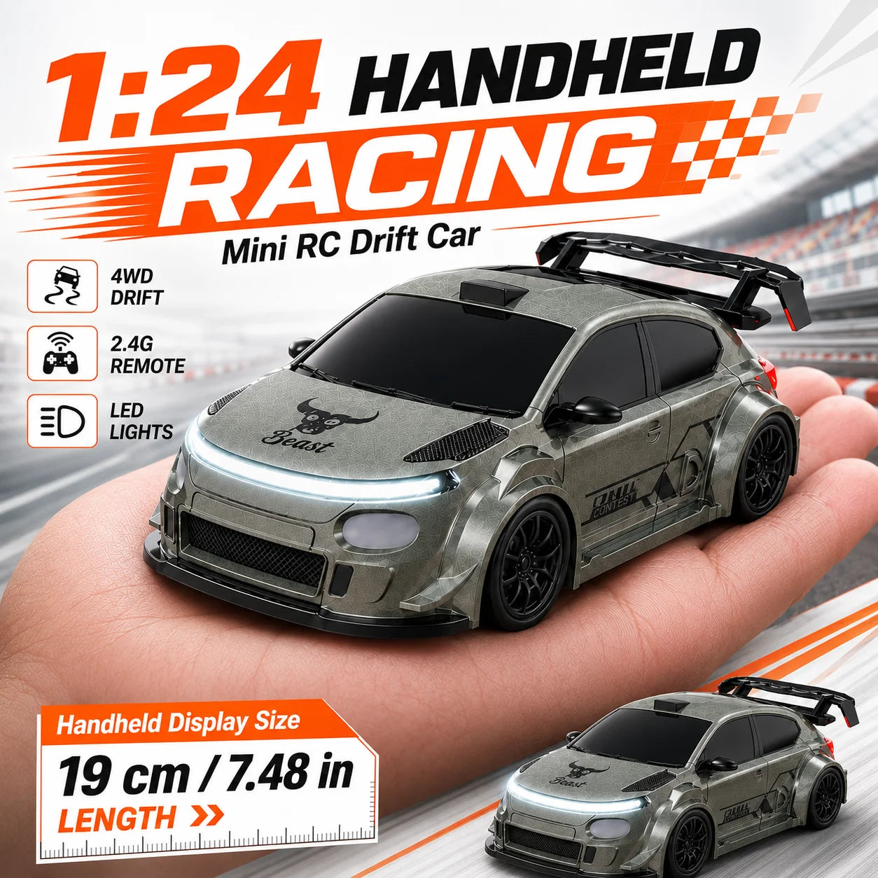 ZNLYRION 4WD High Speed RC Car 2.4G Remote Drifting Car 1:24 Scale