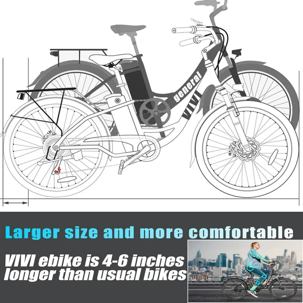 Electric Bike, 26'' Electric Bike for Adult