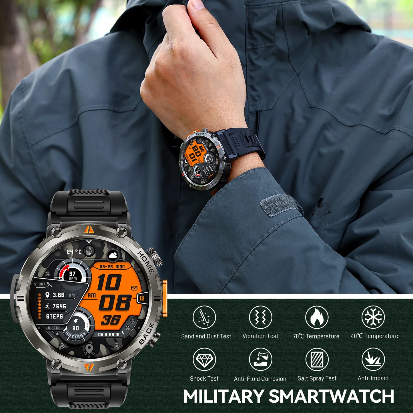 EIGIIS KE3 2025 New Bluetooth Call Smartwatch for Men Full Touch Screen