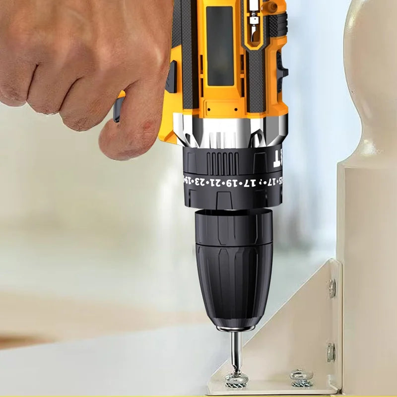 LONGADS 21V Cordless Drill/Driver Kit, 2 Speed, Keyless 3/8"
