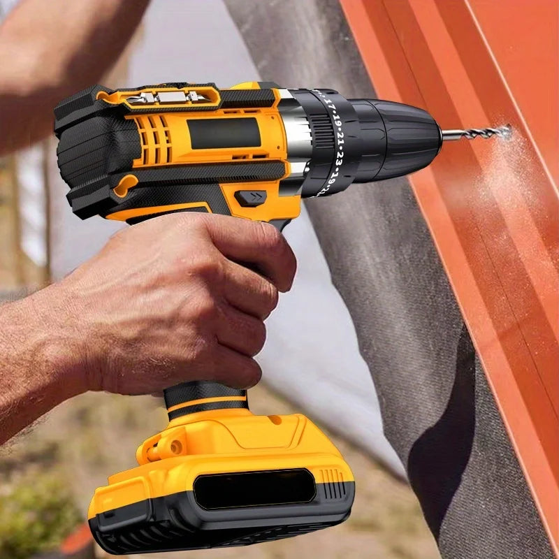 LONGADS 21V Cordless Drill/Driver Kit, 2 Speed, Keyless 3/8"