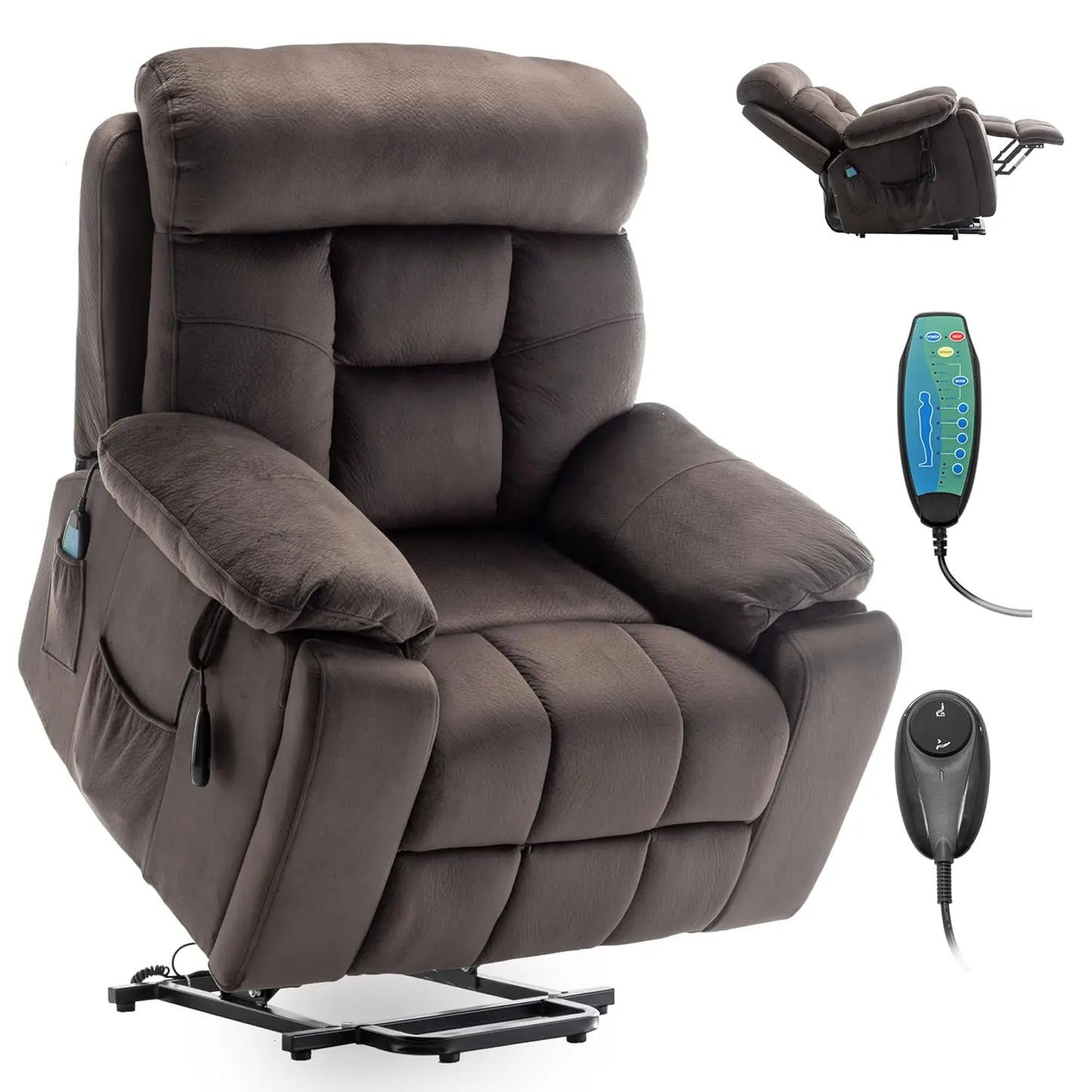 Large Power Lay Flat Lift Chair Oversized Recliner