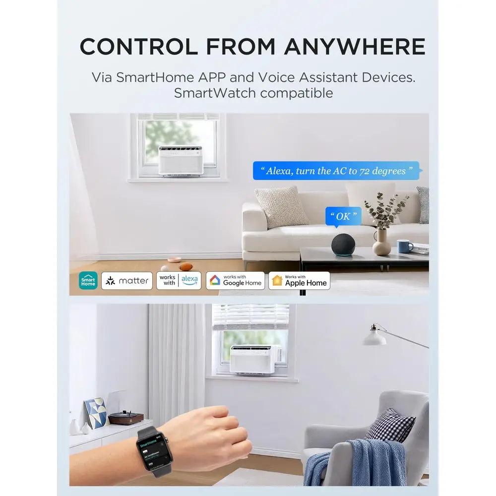 12,000 BTU U Shaped Smart Inverter Window Air Conditioner