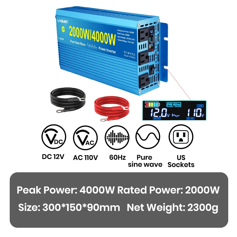 Foval 3000W 4000W 5000W 6000W Pure Sine Wave Inverter