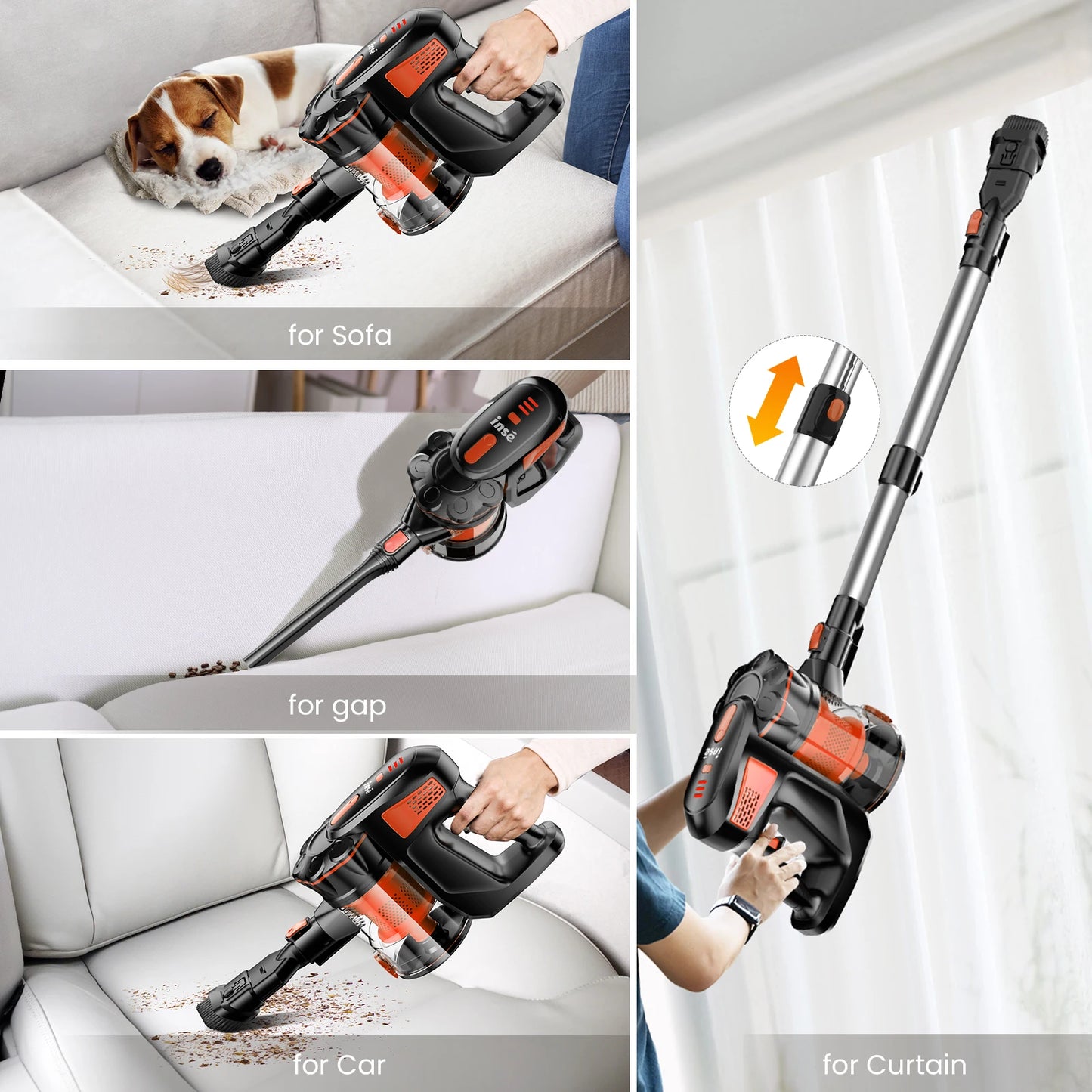 INSE V770 Cordless Stick Vacuum Cleaner