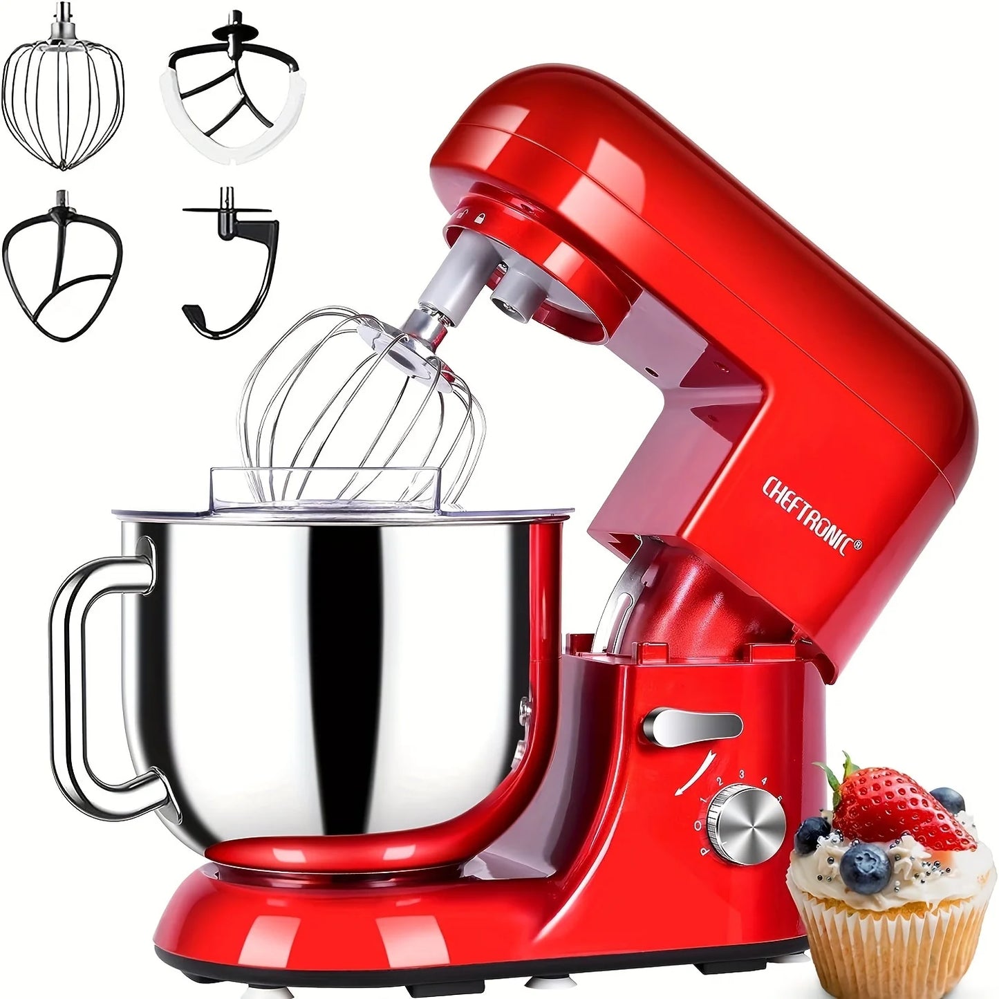 CHEFTRONIC Stand Mixer, 7 Qt Tilt-Head Electric Household Stand Mixer