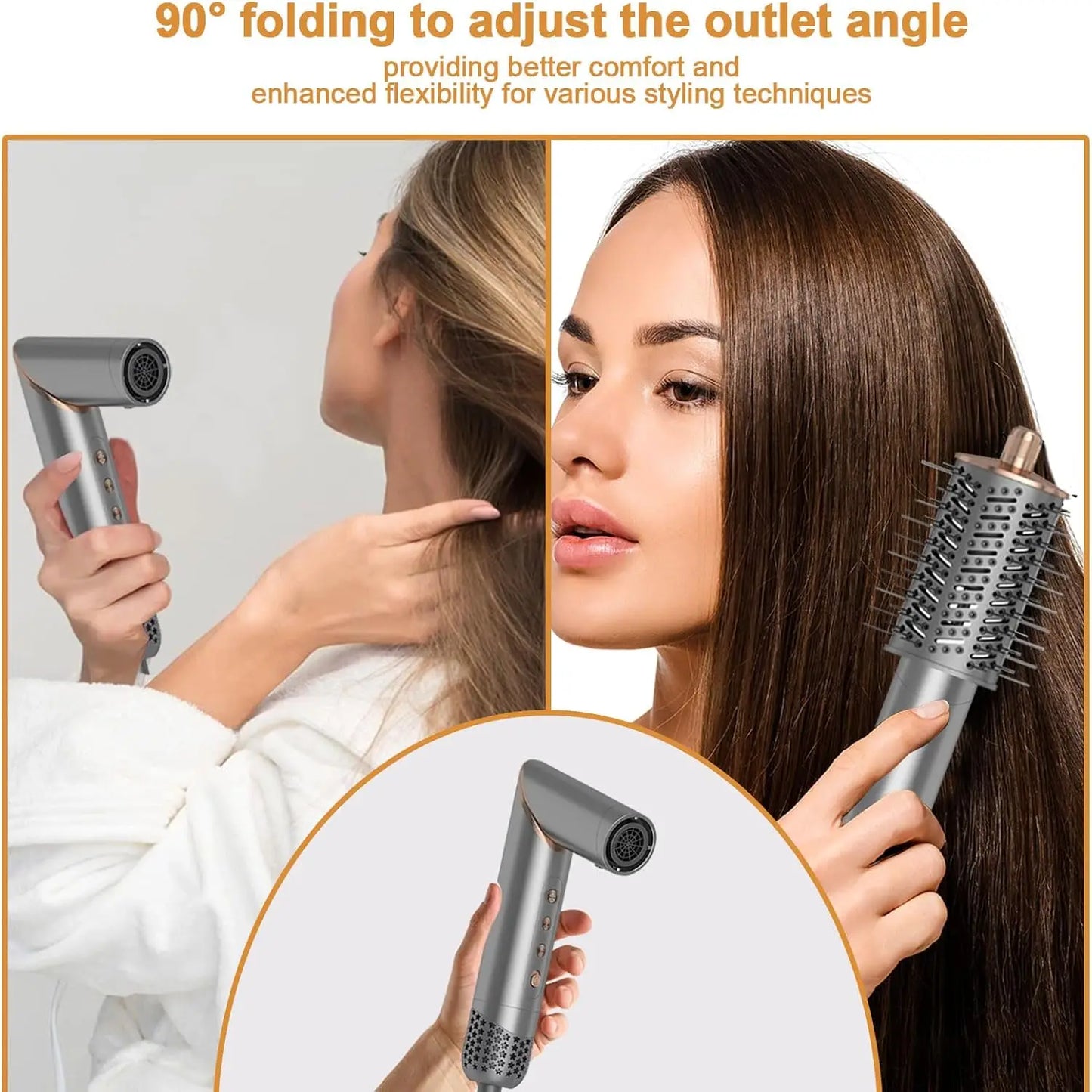 AVENHO 8 in 1 Handle Foldable Hair Dryer Portable