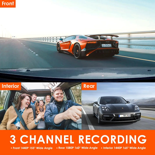 Vantrue N4 3 Channel 4K Dashcam 4K+4K Dashcam