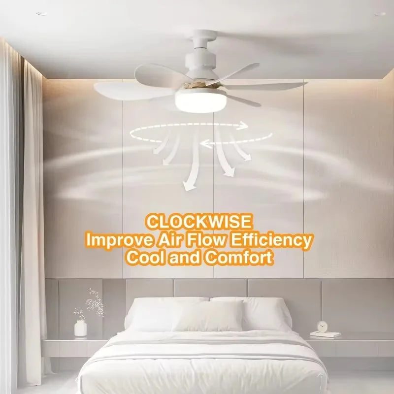 40W Ceiling Fan with Remote Control LED Light Fan