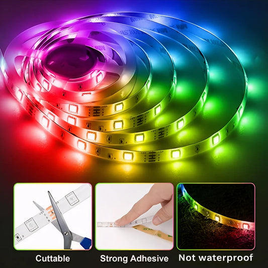 WIFI APP 5050 RGB LED Strip  24K Control With Battery Ambient Lighting