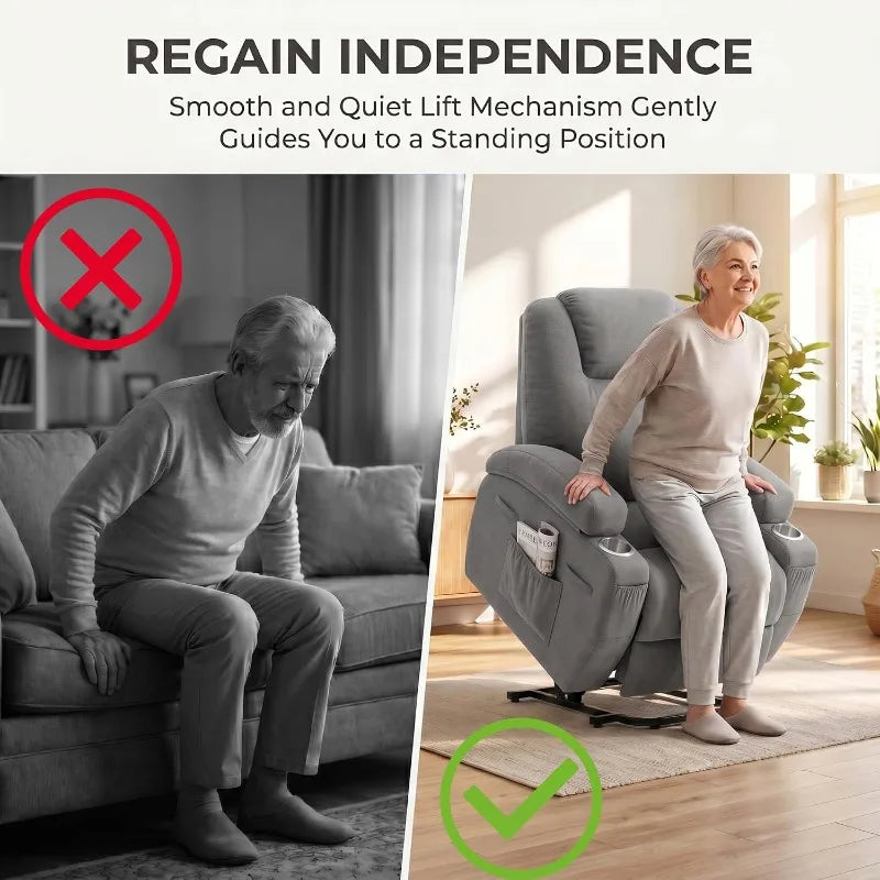 Flamaker Power Lift Chair Massage Recliner Chairs for Seniors