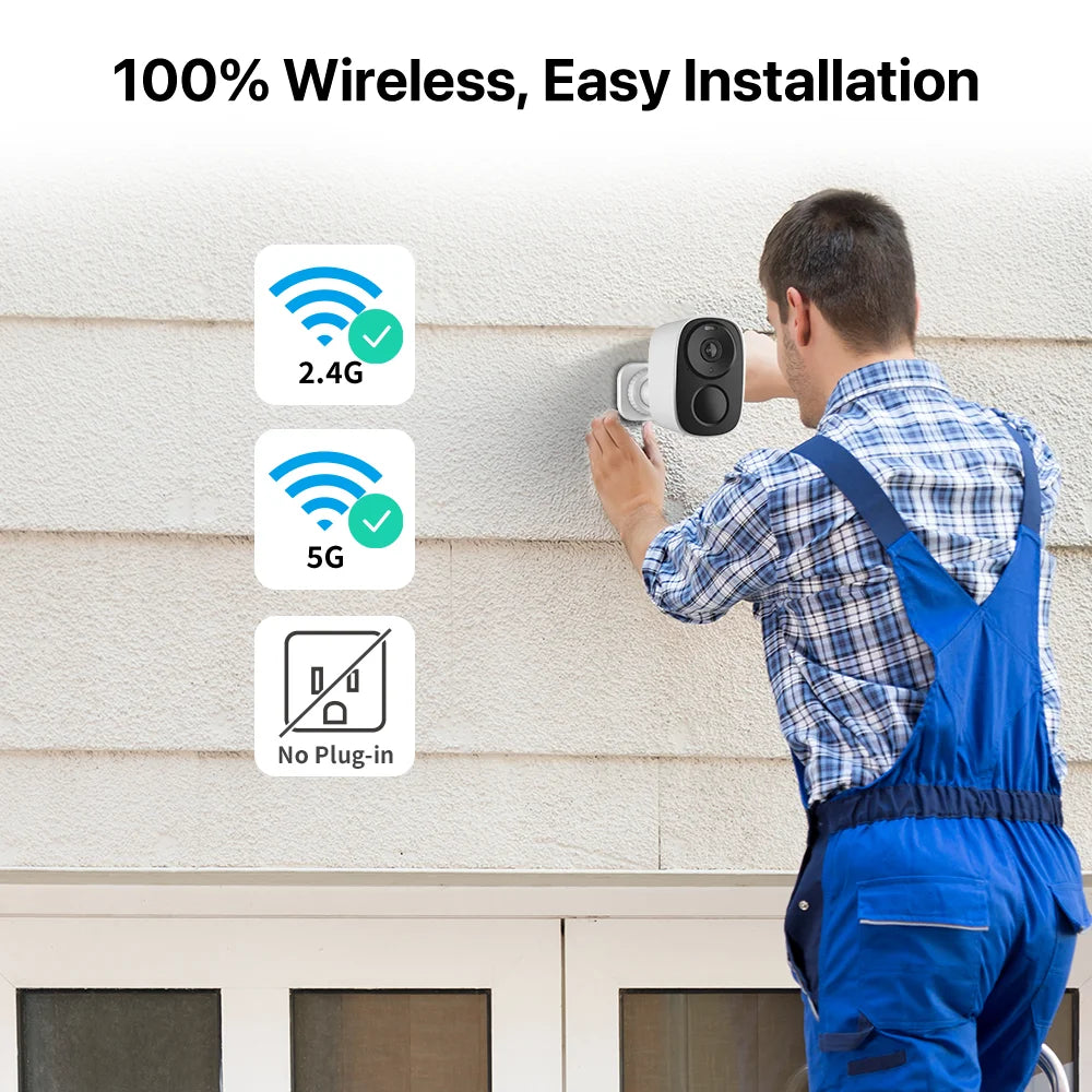 Vstarcam 2K Solar Security Cameras Wireless Outdoor Battery Powered