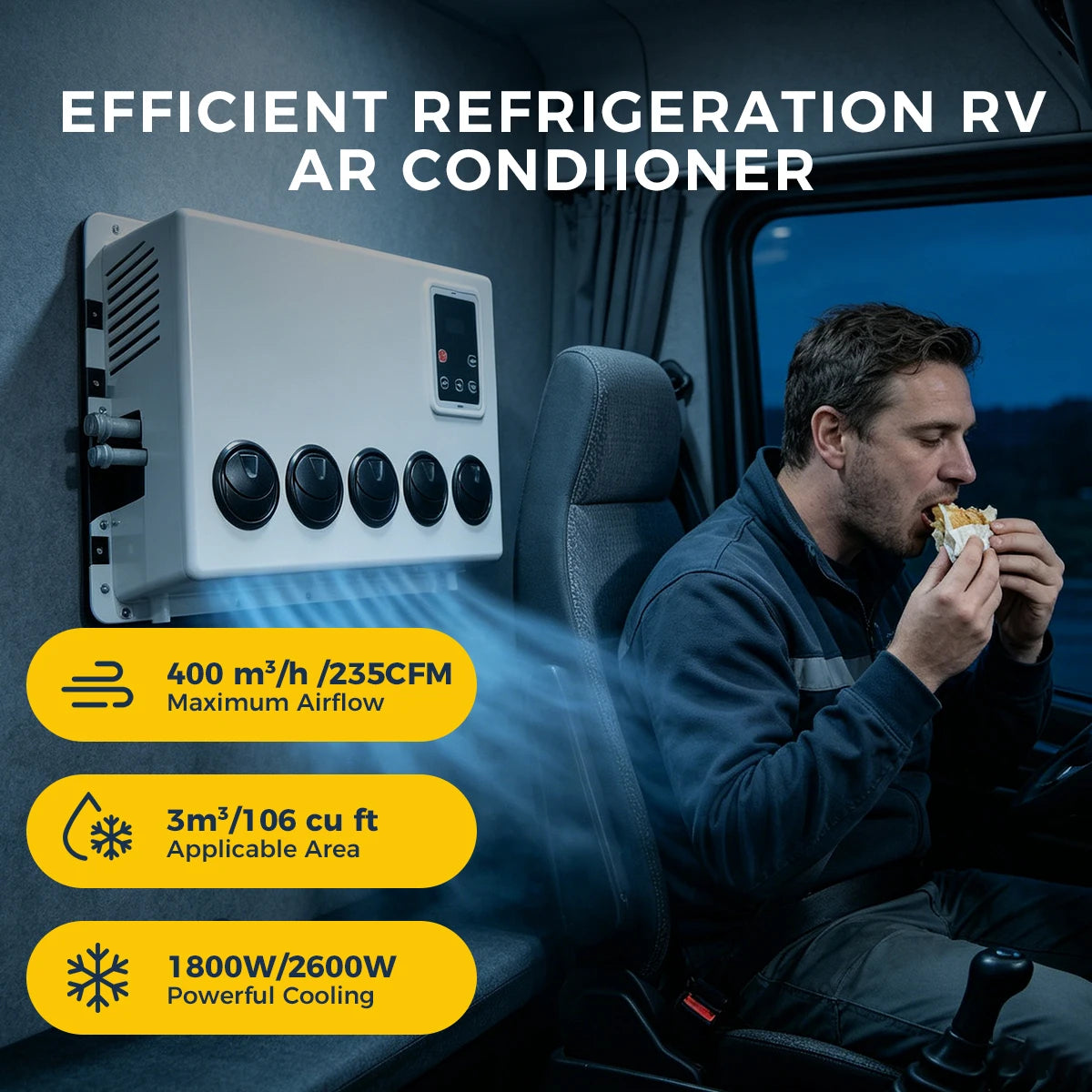 Sunster 12V 24V Electric Roof Air Conditioning RV Air Conditioning