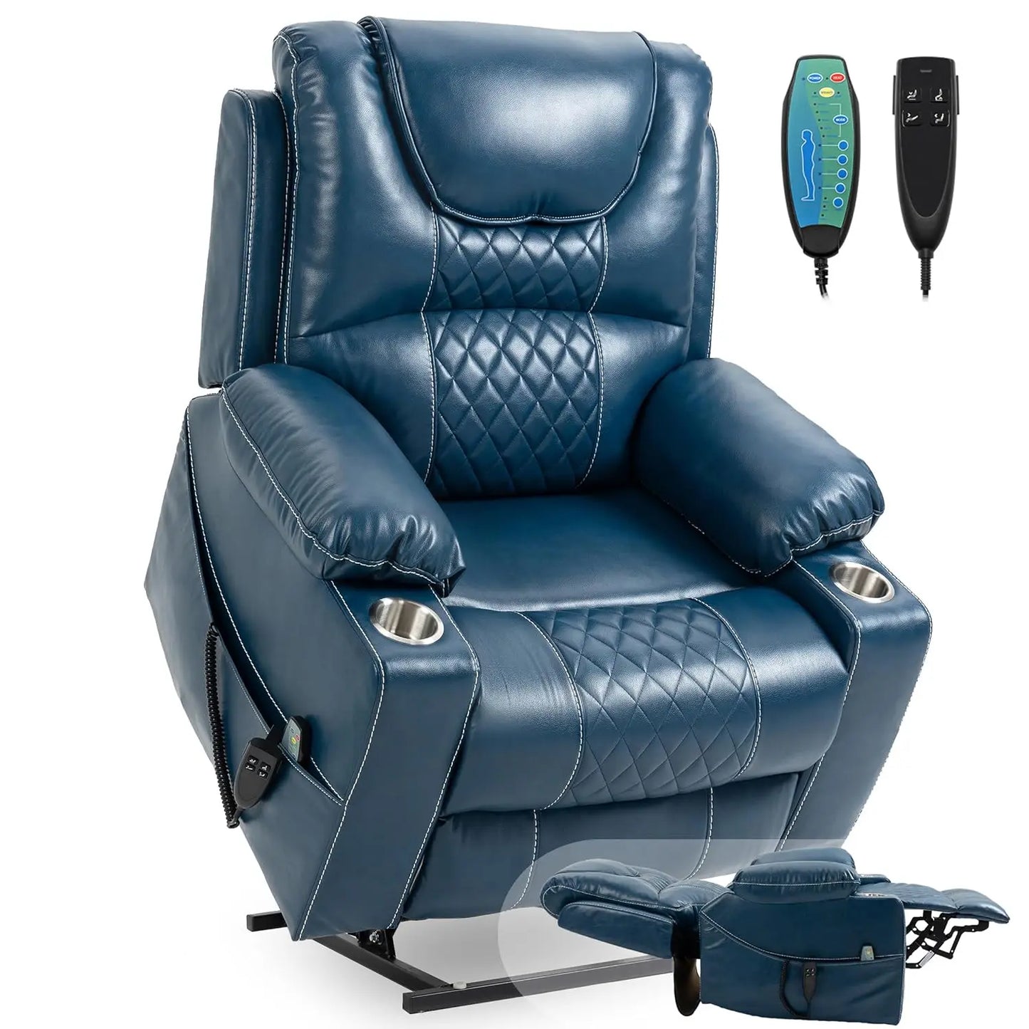 Large Power Lay Flat Lift Chair Oversized Recliner