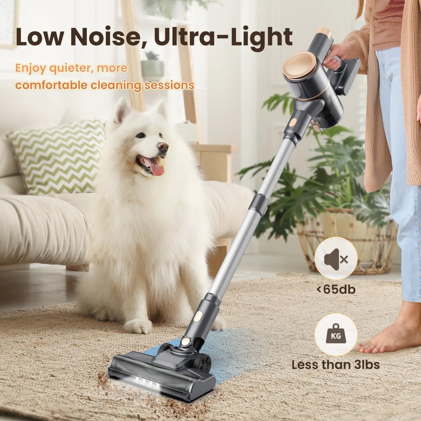 YISORA N8 Stick Vacuum Cleaner, 25Kpa