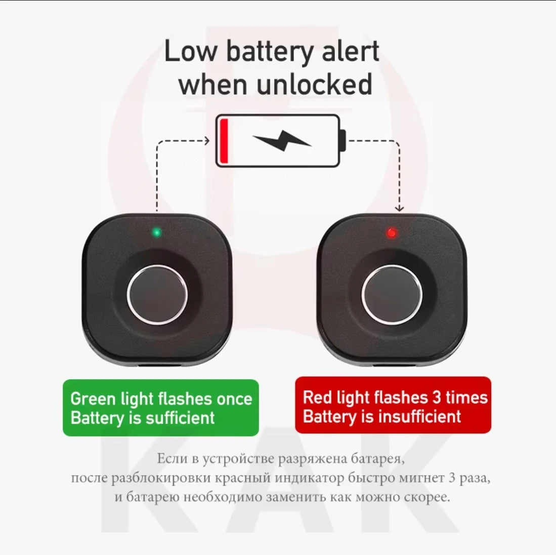 KAK Biometric Fingerprint Lock Black Keyless Cabinet Lock
