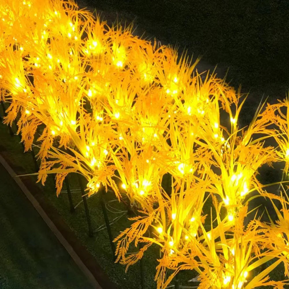 1PC 7 Head Solar Powered Wheat Ear Ground Mounted Light