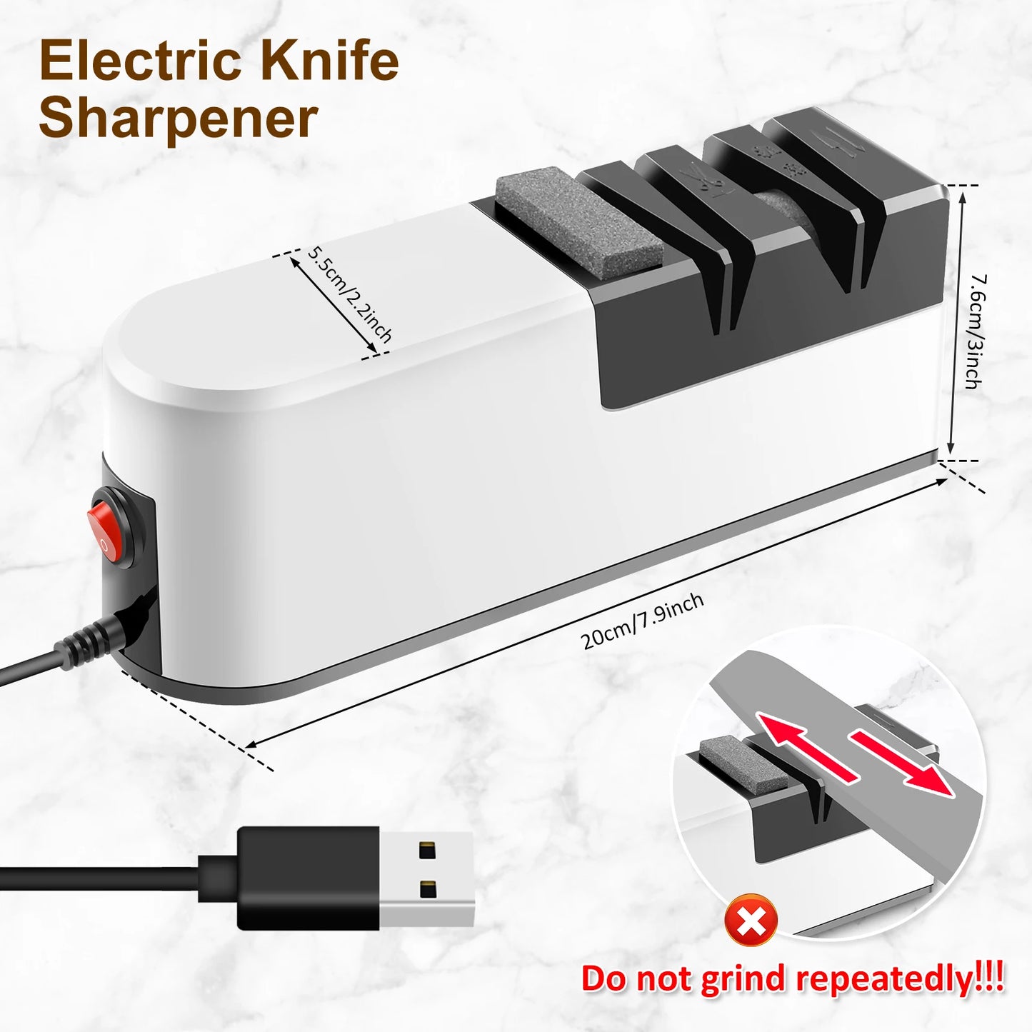 2Pc Electric Knife sharpener professional blade Eco-Friendly