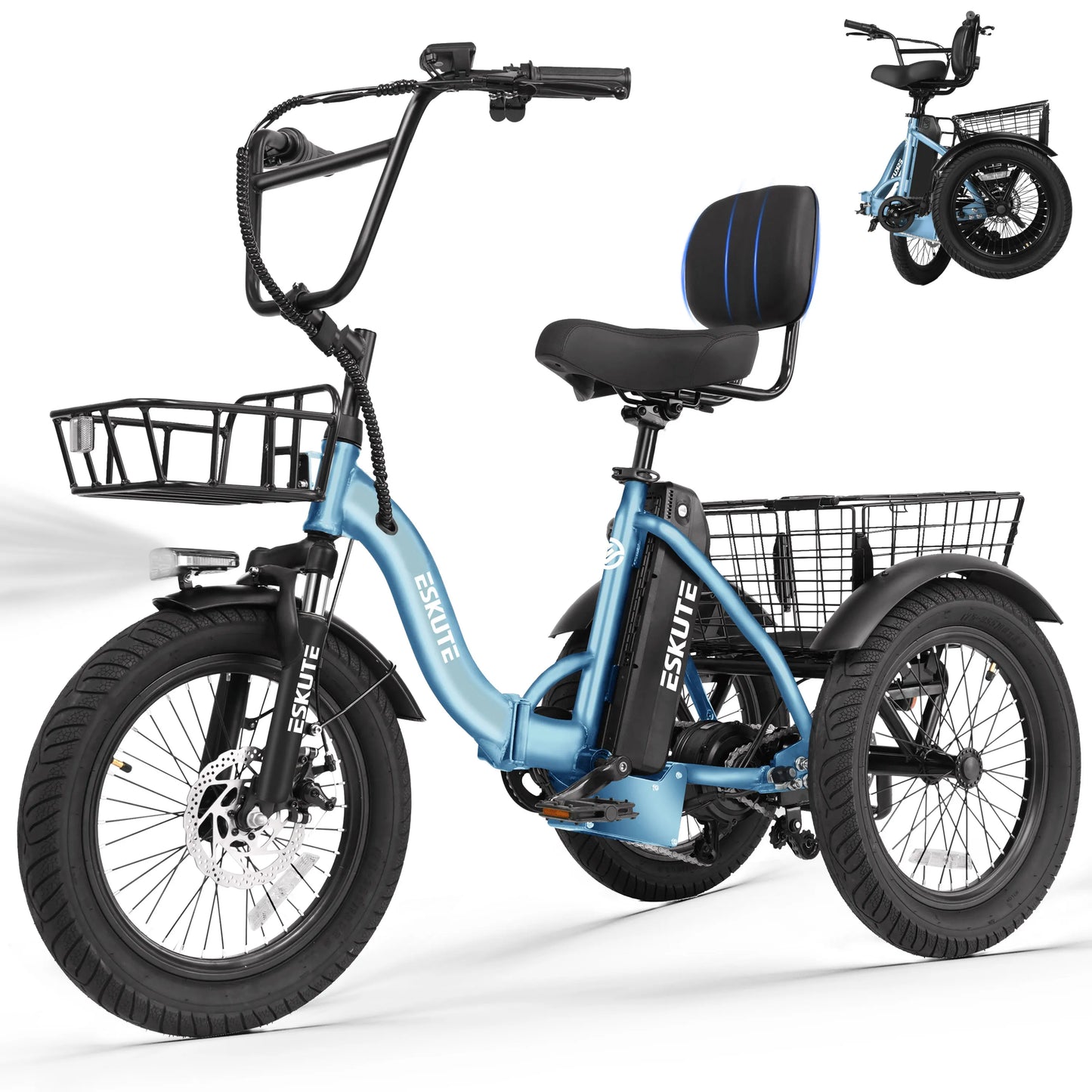 ESKUTE T300 Electric Bicycle Trike for Adults