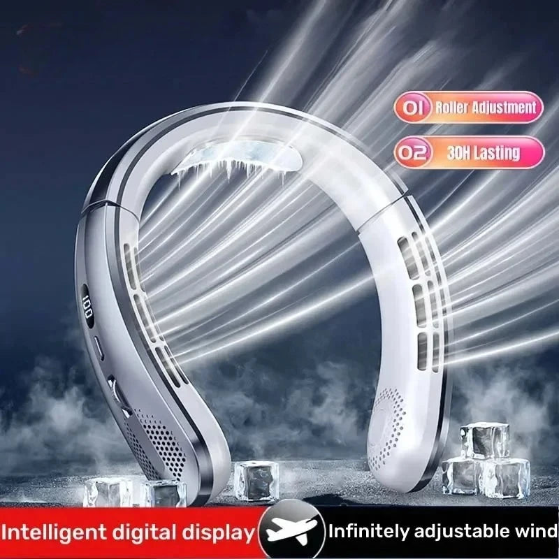 XIAO 8000mAh USB Hanging Neck Fan Portable Bladeless